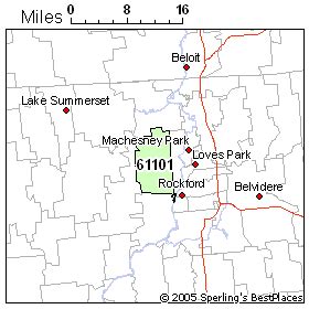 61101 zip code map.